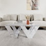 Hanah Home Pipra - Mesa de centro Mármol de Carrara